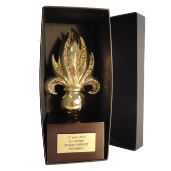 Trophée sculpure bronze GRENADE LEGION ETRANGERE (ref 622)