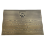 Plaque gravée et patinée en Bronze massif